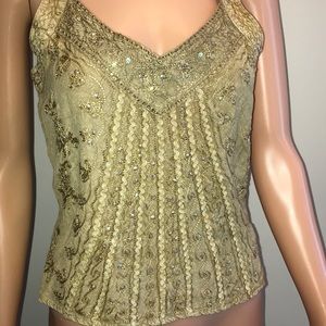 NWT cute rayon cropped tank top OS